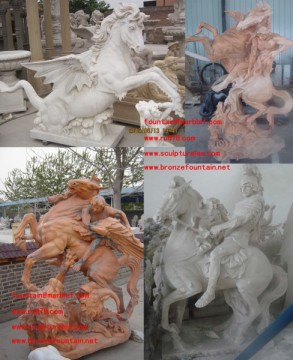 Marble Horse Sculpture