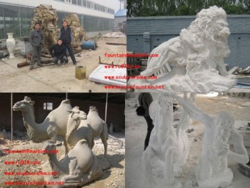 Marble Lion Sculpture